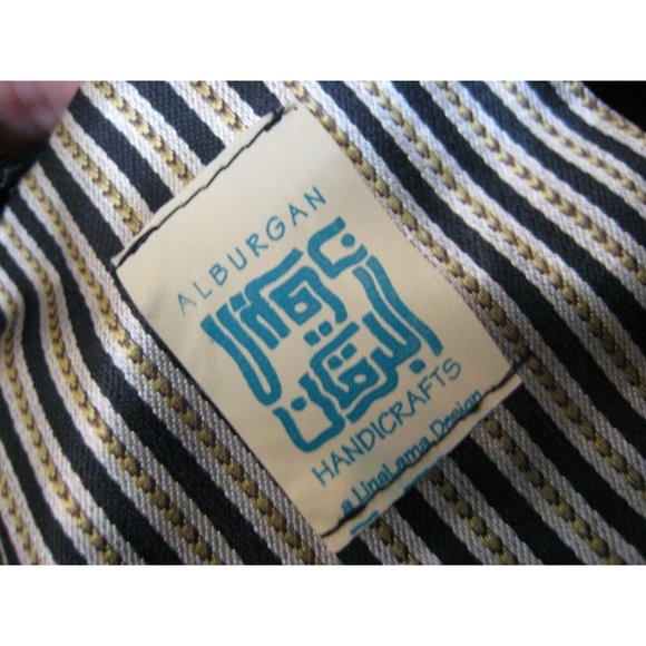 Handcrafted / Alburgan Handicrafts Large Long Shawl Velvet Runner Fringe Silk - Picture 9 of 12